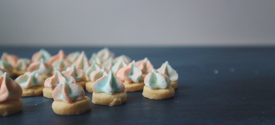 Vegan Iced Gem Biscuits made with Aquafaba